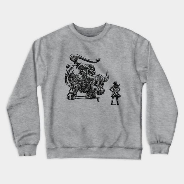 Tho She Be But Little She Is Fierce Crewneck Sweatshirt by enoogs